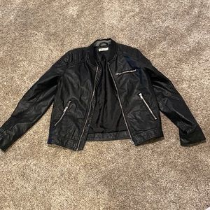 H&M Faux Leather Youth Jacket Size 10/12